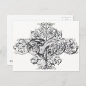  ontwerp voor roltypografie briefkaart (Voorkant / Achterkant)