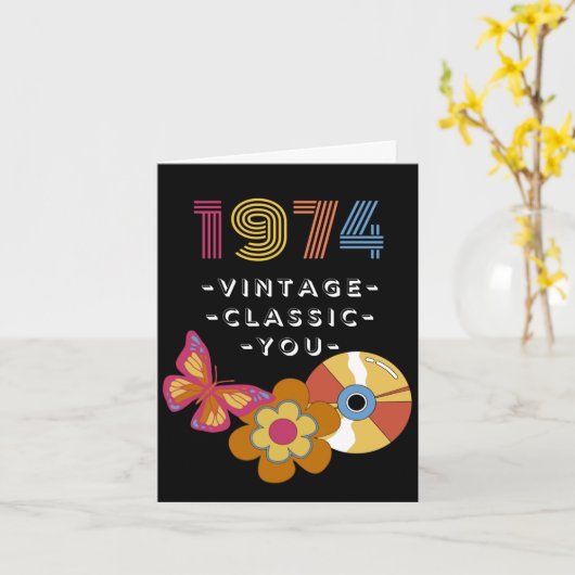  ontwerp voor 's nachts van 1974 kaart (Gele Bloem)