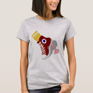 ontwerp voor stijlschoenen met T-shirt van 80 jaa