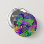 Ontwerp voor stroomverbruik hippie ronde button 5,7 cm (Voorkant /achterkant)