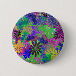 Ontwerp voor stroomverbruik hippie ronde button 5,7 cm