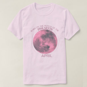 Ontwerp voor T-shirt Birth Moon  april  Roze maan
