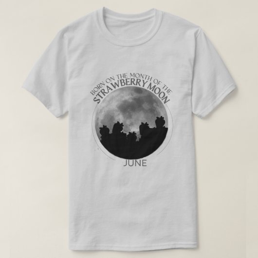 Ontwerp voor T-shirt Birth Moon |juni |Aardbeienmo (Design voorkant)