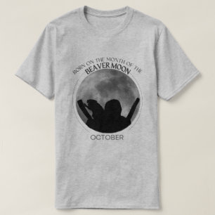 Ontwerp voor T-shirt Birth Moon oktober Beaver M