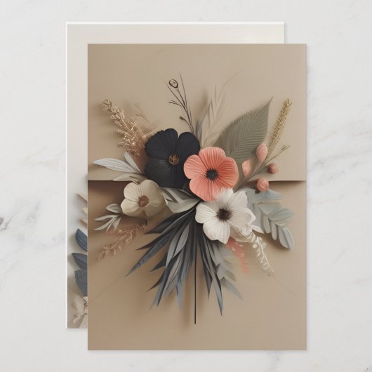 Ontwerp voor uitnodigingen voor aangepaste gebeurt (Voorkant / Achterkant)