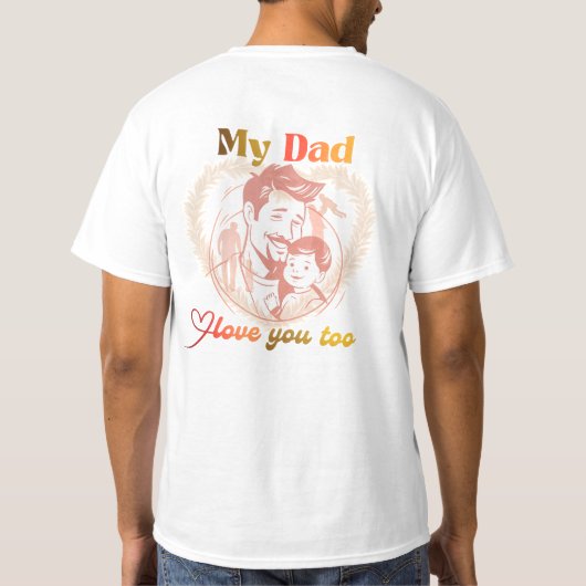 Ontwerp voor Vaderdag | Vaderdag T-shirt ontwerp (Achterkant)