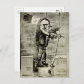  ontwerp voor Victoriaans duiktoestel Briefkaart (Voorkant / Achterkant)