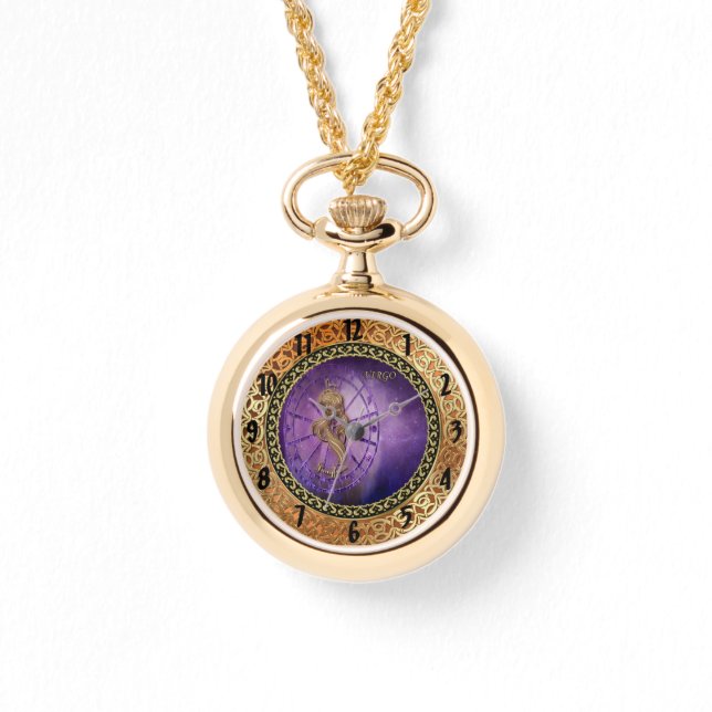 ontwerp voor virgo Zodiac Astrology Horoscope Horloge (Voorkant)
