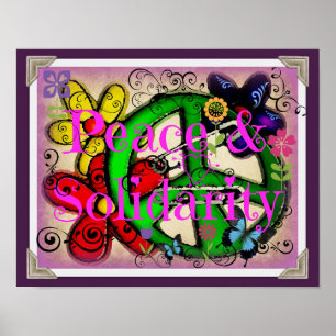 Ontwerp voor vrede en solidariteit poster