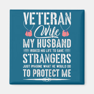 Ontwerp voor vrouw van militair veteran en echtgen magneet