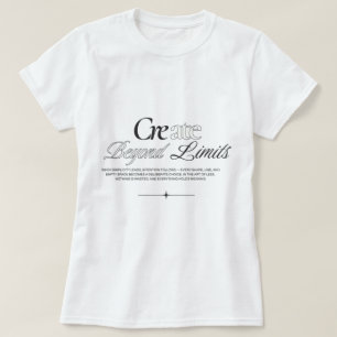 ontwerp voor vrouwen t-shirts gaat verder dan gren