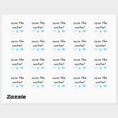 Ontwerp voor waterbehoud! ronde sticker (Vel)