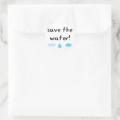 Ontwerp voor waterbehoud! ronde sticker (Tas)