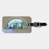 Ontwerp voor Waterverf halve maan venster Bagagelabel (Voorkant horizontaal)