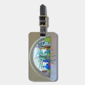 Ontwerp voor Waterverf halve maan venster Bagagelabel (Voorkant verticaal)