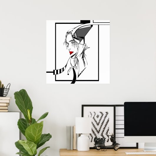 ontwerp voor zadeldoek poster (Thuiskantoor)