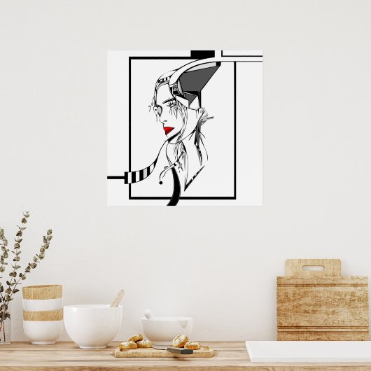 ontwerp voor zadeldoek poster (Keuken)