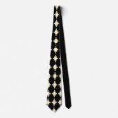 Ontwerp voor zwart en crème stropdas (Voorkant)