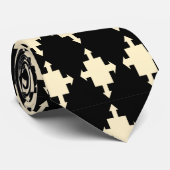 Ontwerp voor zwart en crème stropdas (Opgerold)