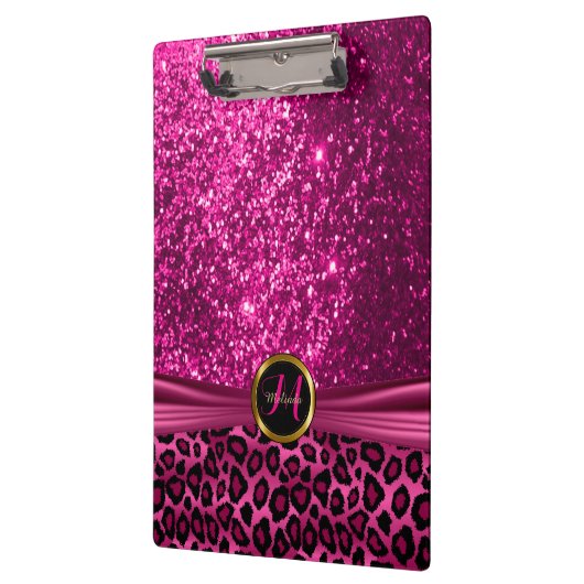  ontwerp voor zwart en helder roze glitter klembord (Links)