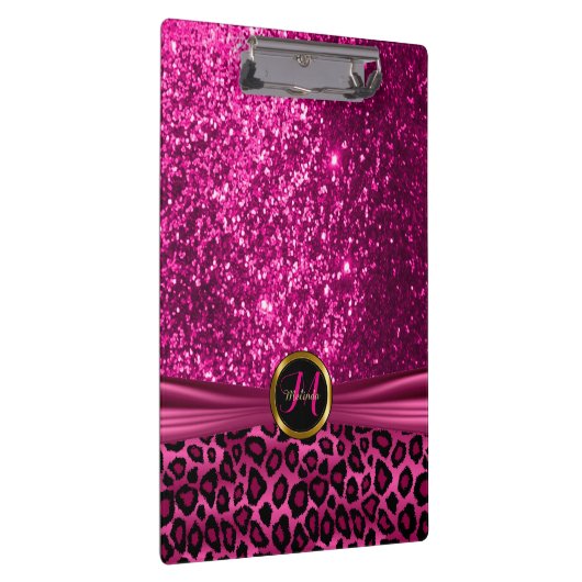  ontwerp voor zwart en helder roze glitter klembord (Rechts)