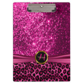  ontwerp voor zwart en helder roze glitter klembord (Voorkant)