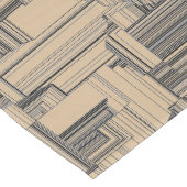 Ontwerp voor zwart en tan Art Deco Medium Tafelloper (Hoek)