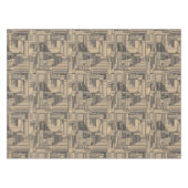 Ontwerp voor zwart en tan Art Deco Tafelkleed (Voorkant (Horizontaal))