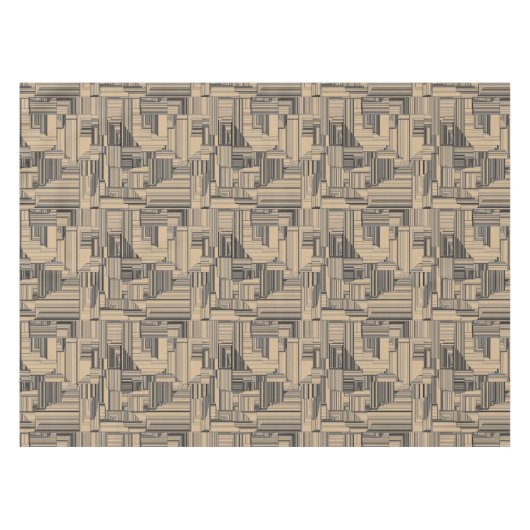 Ontwerp voor zwart en tan Art Deco Tafelkleed (Voorkant (Horizontaal))