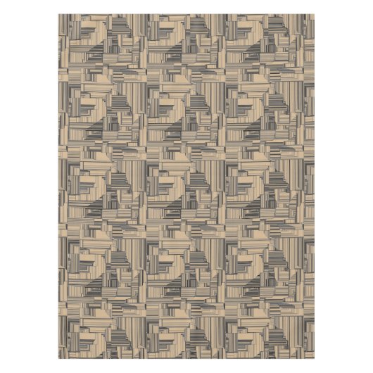 Ontwerp voor zwart en tan Art Deco Tafelkleed (Voorkant)