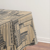 Ontwerp voor zwart en tan Art Deco Tafelkleed (Voorbeeld)