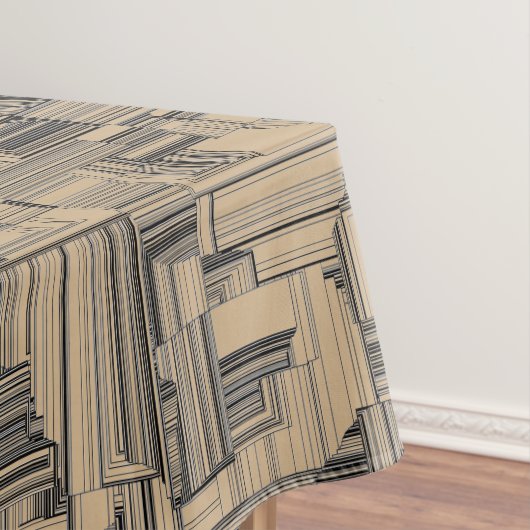 Ontwerp voor zwart en tan Art Deco Tafelkleed (Voorbeeld)