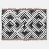 Ontwerp voor zwart-wit kunstdeco deken (Voorkant)