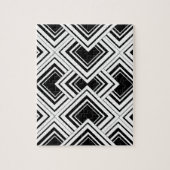 Ontwerp voor zwart-wit kunstdeco legpuzzel (Verticaal)