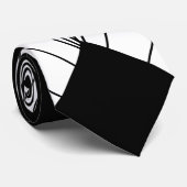 Ontwerp voor zwart-wit kunstdeco stropdas (Opgerold)