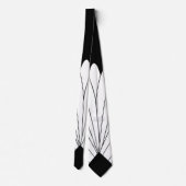 Ontwerp voor zwart-wit kunstdeco stropdas (Achterkant)