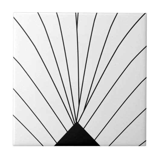 Ontwerp voor zwart-wit kunstdeco tegeltje (Voorkant)