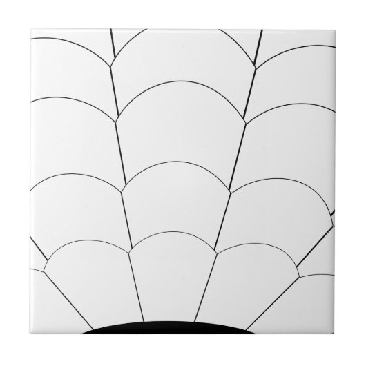 Ontwerp voor zwart-wit kunstdeco tegeltje (Voorkant)