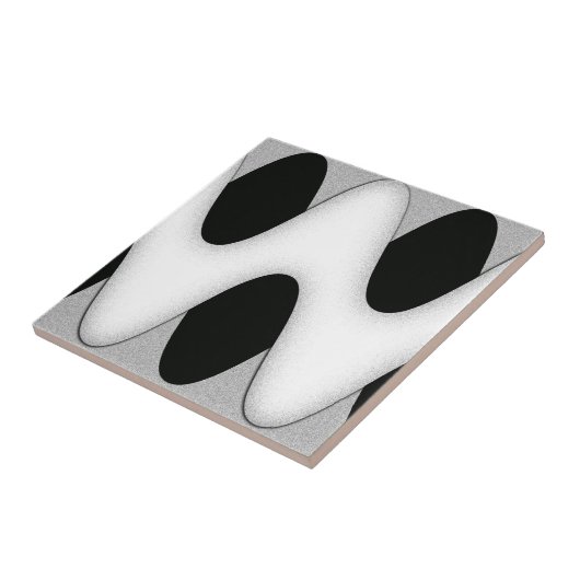 Ontwerp voor zwart-wit kunstdeco tegeltje (Zijkant)