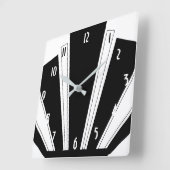 Ontwerp voor zwart-wit kunstdeco vierkante klok (Hoek)