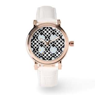ontwerp voor zwart-wit papier, horloge