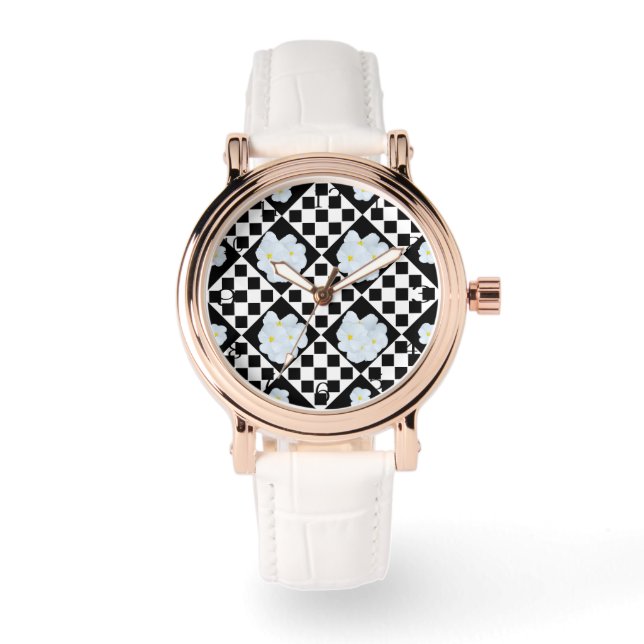 ontwerp voor zwart-wit papier, horloge (Voorkant)