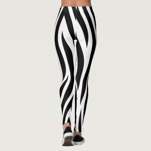 ontwerp voor zwart-wit zebra leggings (Achterkant)