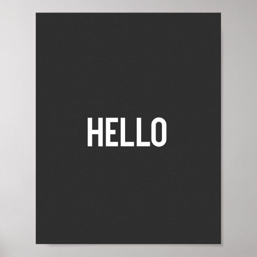 Ontwerp voor zwart-witWord Art-typografie - HALLO Poster (Voorkant)