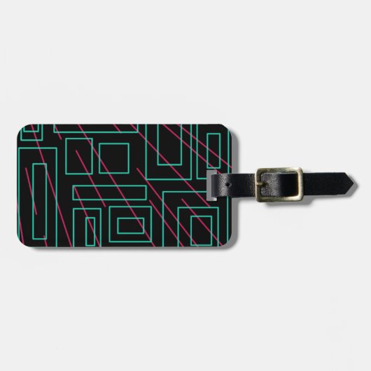 ontwerp voor zwarte achtergrond bagagelabel (Voorkant horizontaal)