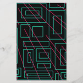 ontwerp voor zwarte achtergrond briefpapier (Voorkant)