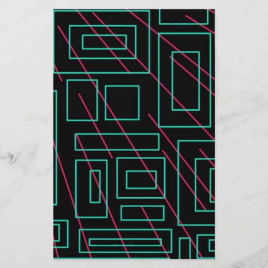 ontwerp voor zwarte achtergrond briefpapier (Voorkant)