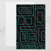 ontwerp voor zwarte achtergrond briefpapier (Voorkant / Achterkant)