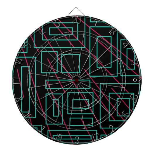 ontwerp voor zwarte achtergrond dartbord (Voorkant)