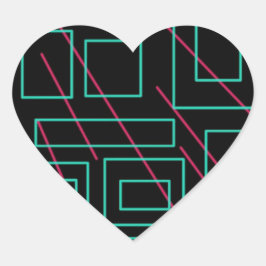 ontwerp voor zwarte achtergrond hart sticker